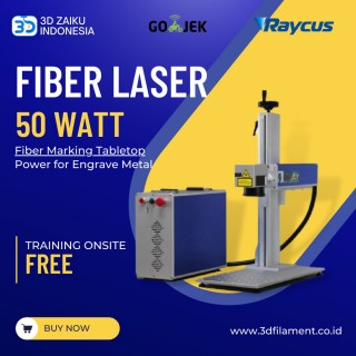 Zaiku Fiber Marking Laser Tabletop Raycus Power 50 Watt Engrave Metal - Tanpa Komputer